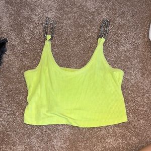 Emma and Sam neon yellow chain tank